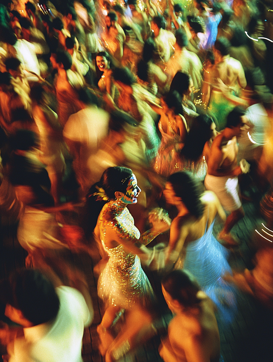 Samba dancers joyfully dance in Brazil's Carnival