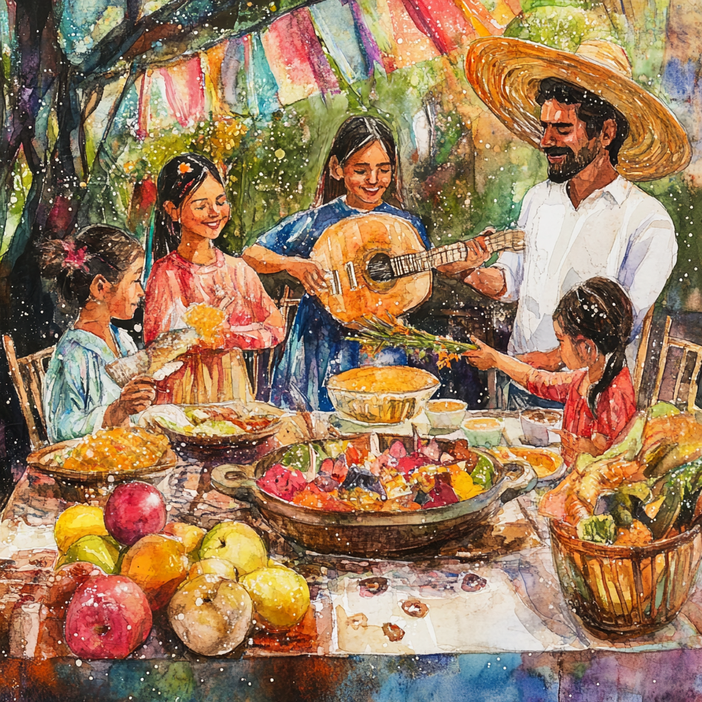 Santiago Apóstol Celebration - A Colorful Feast Gathering