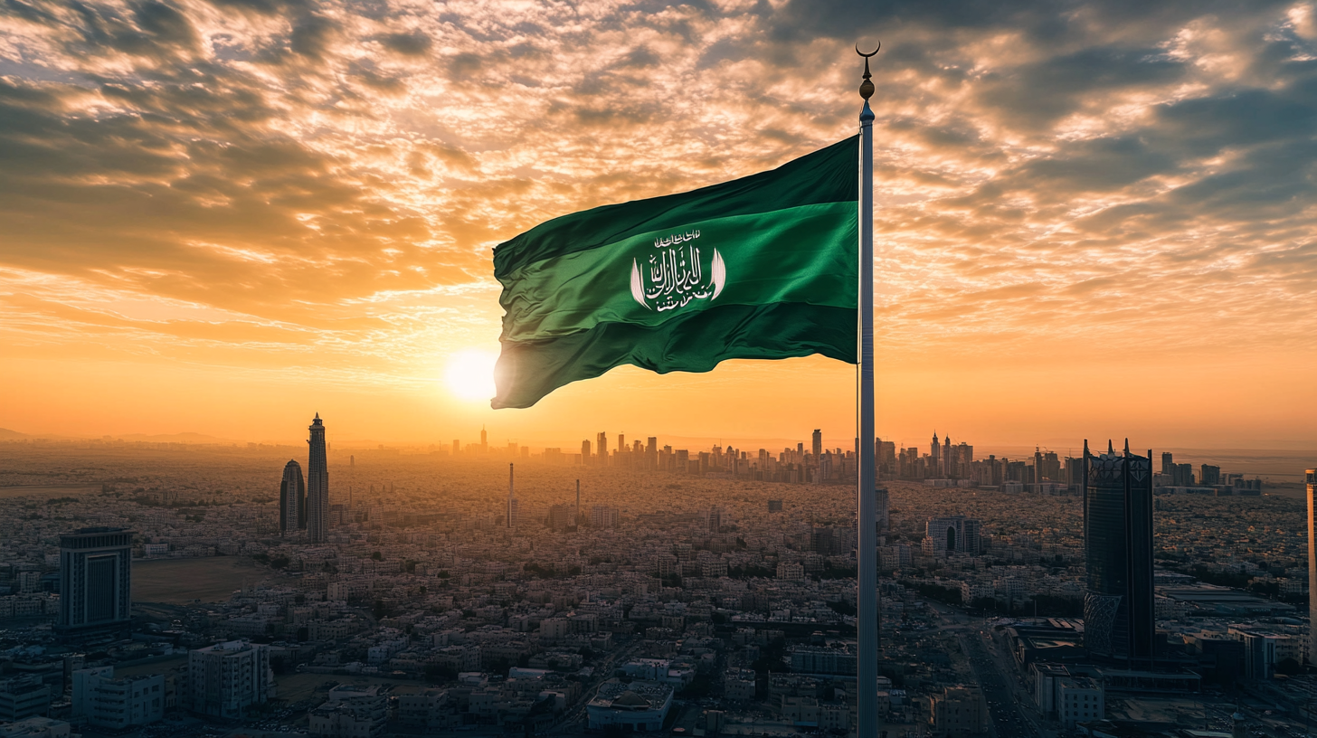 Saudi flag design for Saudi Arabia National Day celebration.