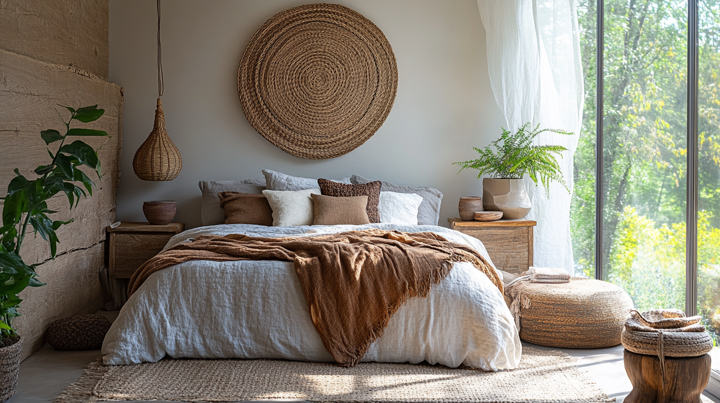 Scandi Boho Bedroom with Artisanal Accents