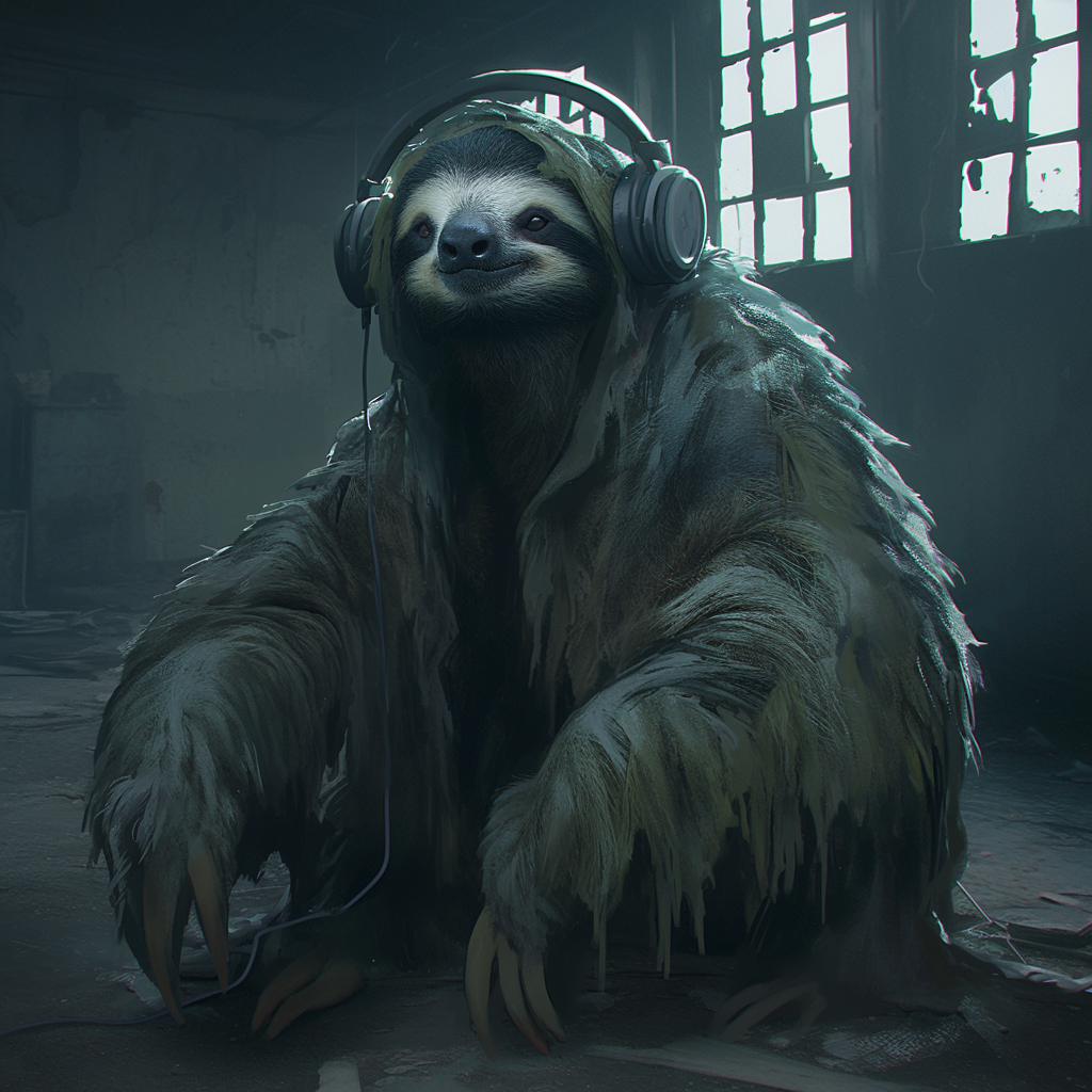 Scary Sloth: Dark and Haunting Asylum Image