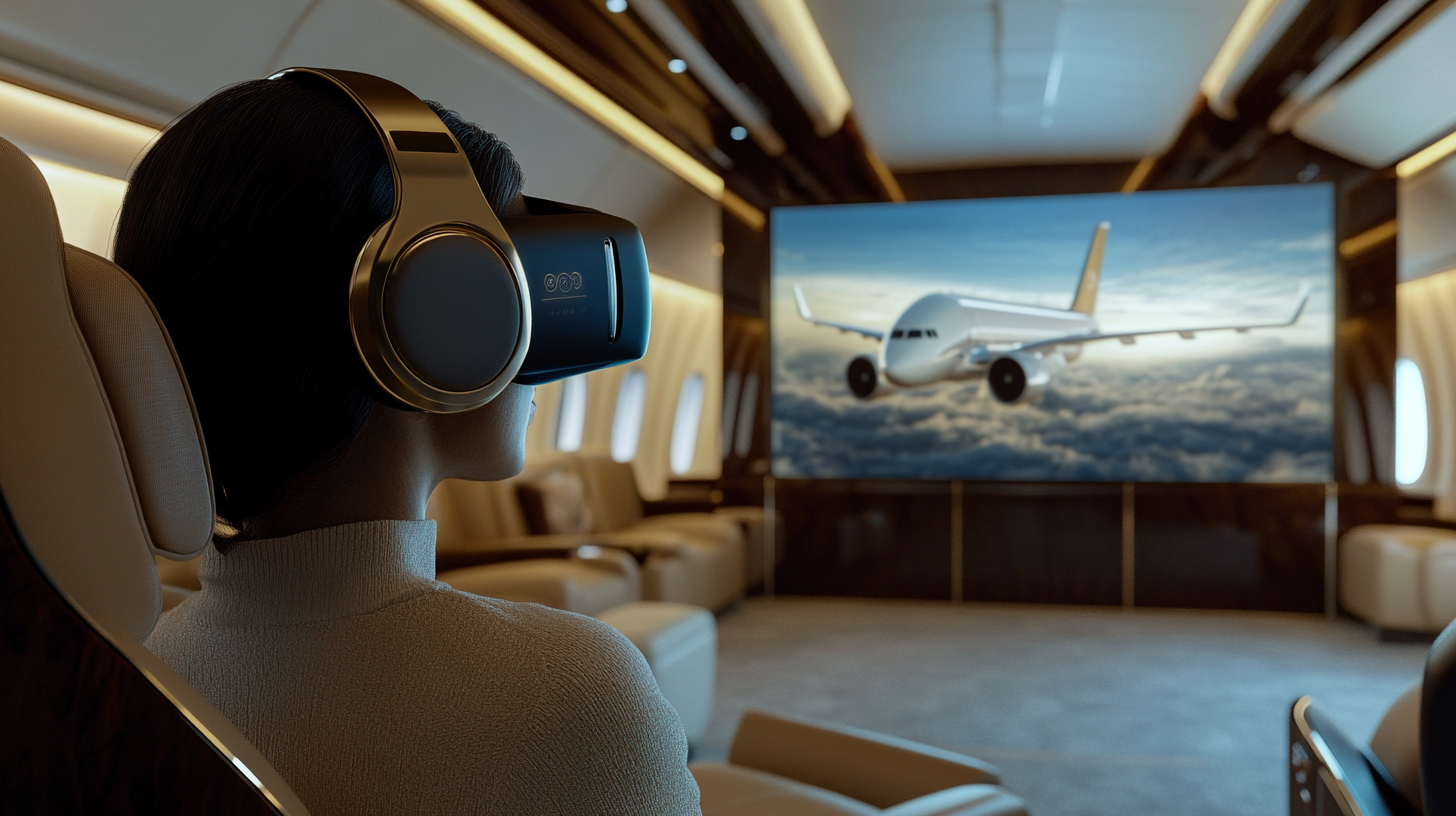 Seeing luxury aircraft interior in VR 8k resolution.