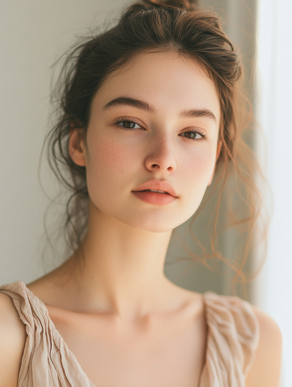 Serene 28-Year-Old Woman in Studio - Fujifilm GFX 100S 110mm Lens