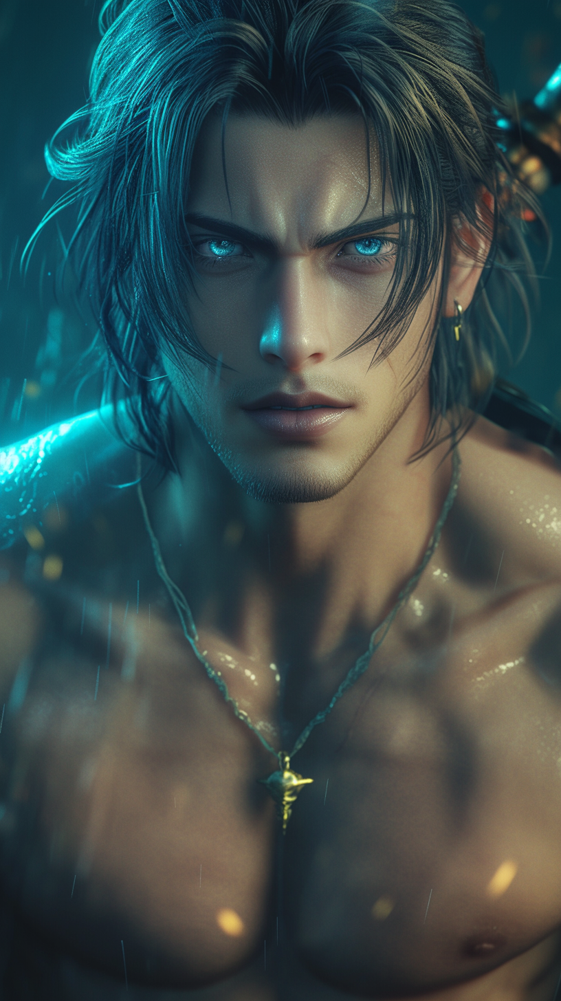 Seymour Guado from Final Fantasy X, hyper realistic photo