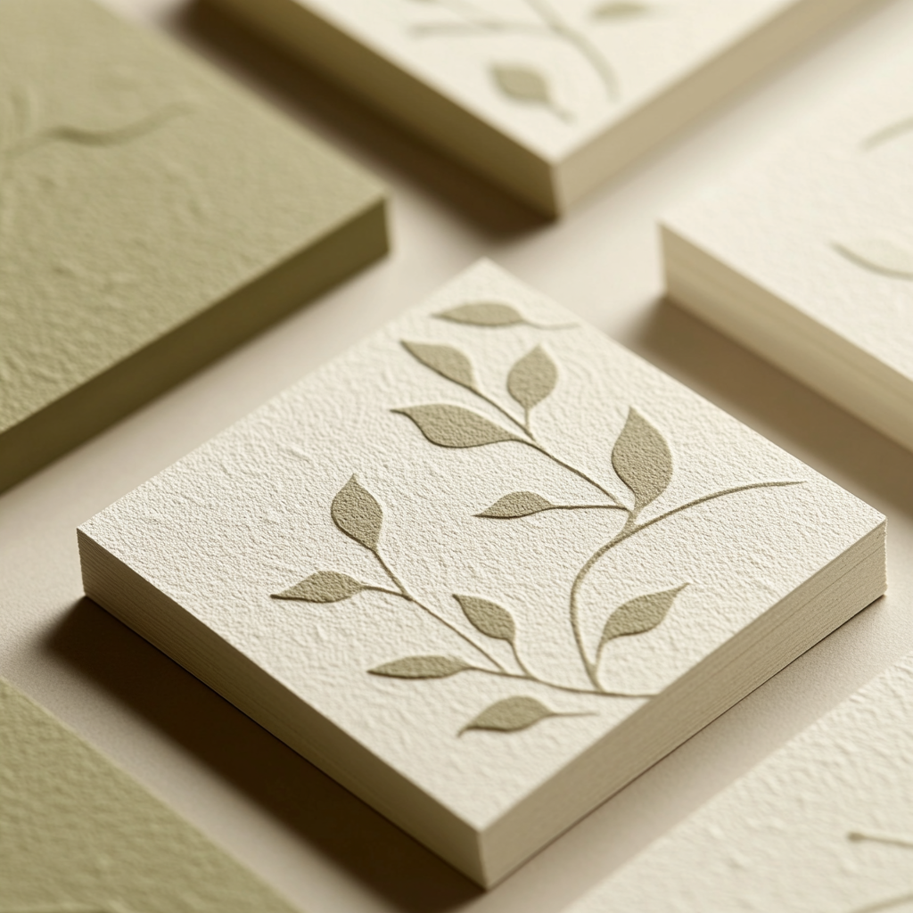 Simple, elegant business card with natural elements.