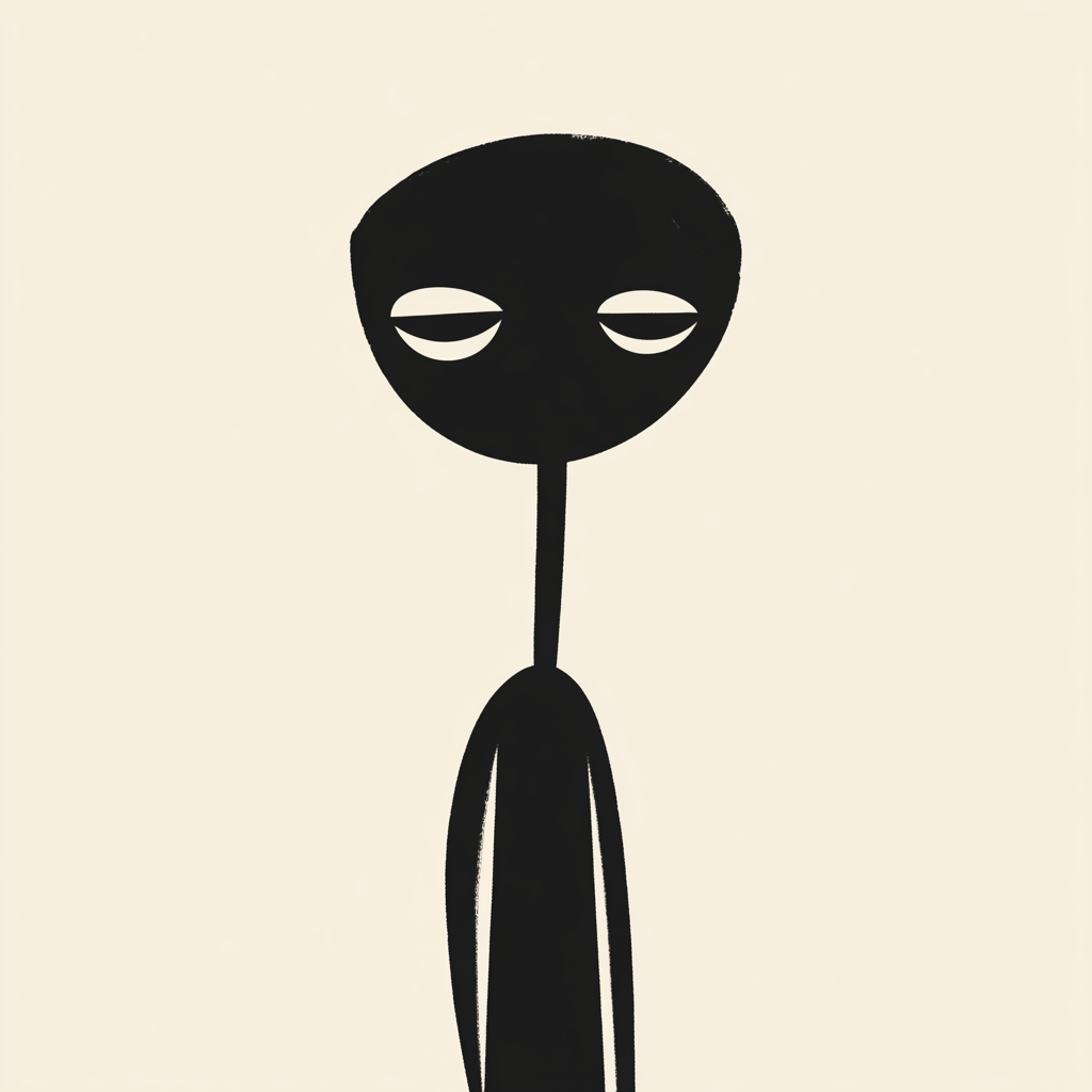 Simple Character Drawing in Minimalist Style