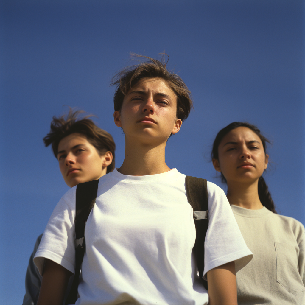 Teenagers hiking in Los Angeles