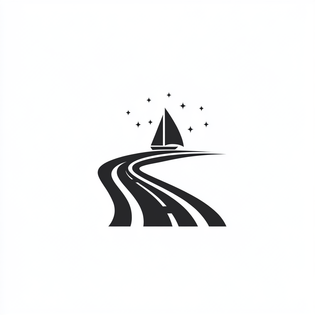 Simple logo for photo studio: Smooth Sailing concept.