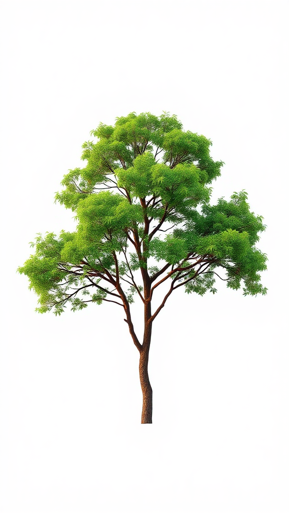 Simple tree drawing on plain white background