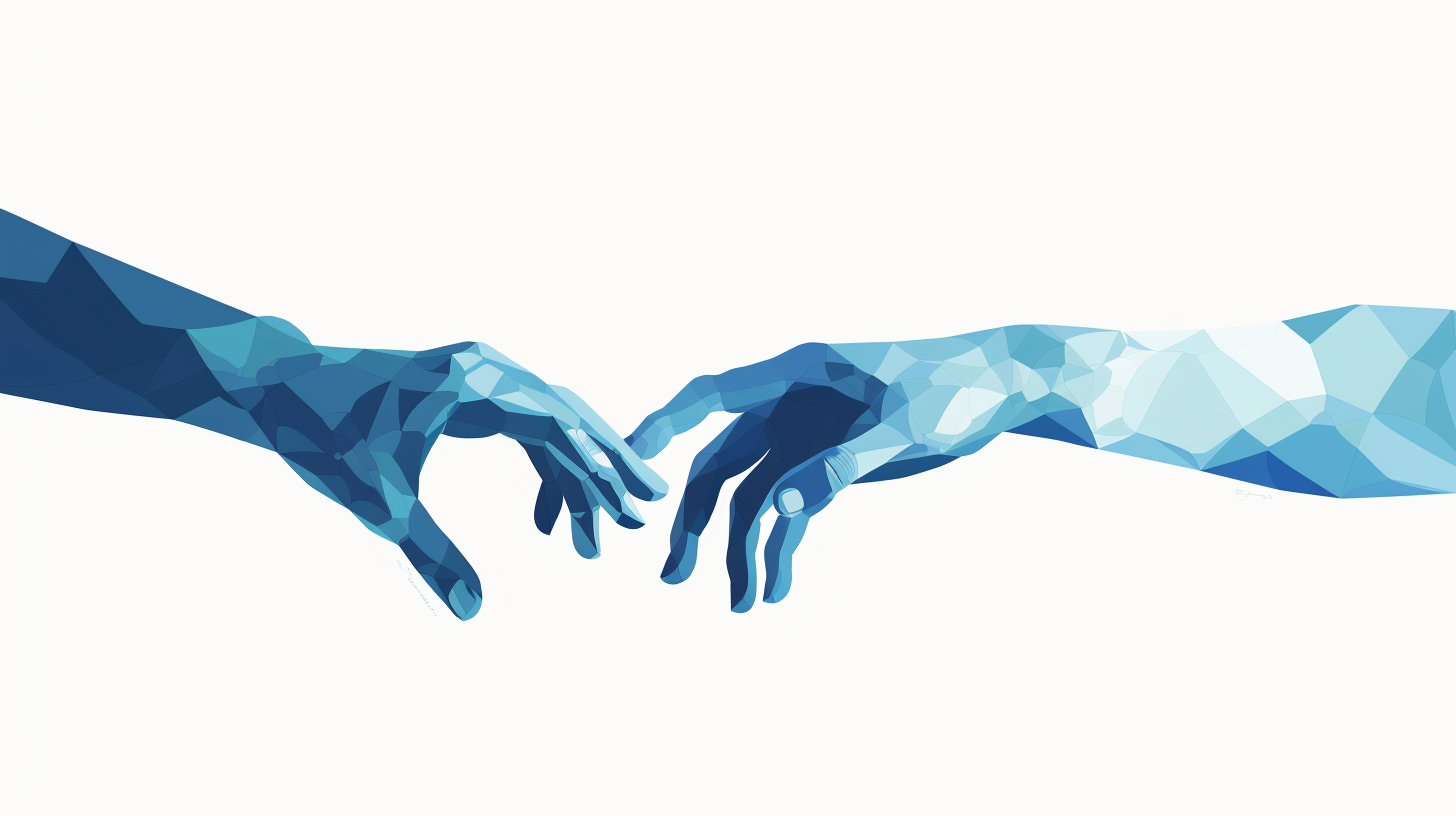 Simple vector illustration of two hands shaking.