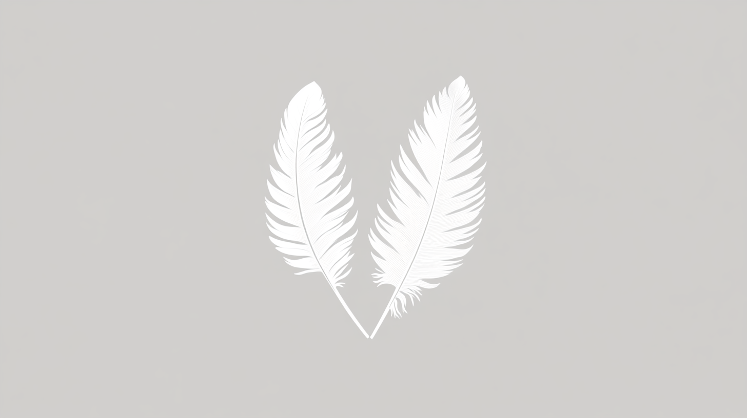 Simplistic logo inspired by Adidas Trefoil, feather and fern.