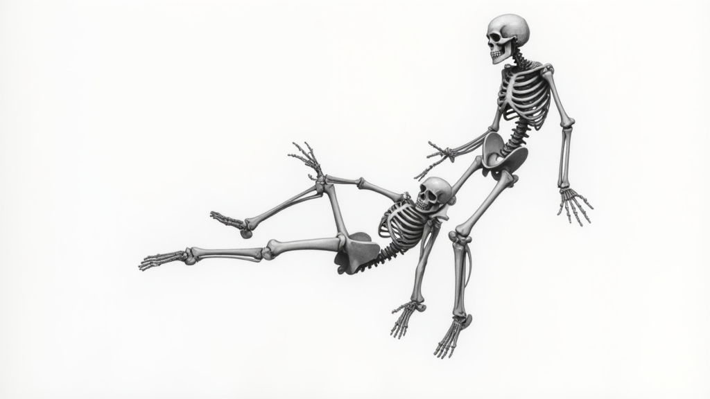 Skeletons Gracefully Moving Together: A Dramatic Moment