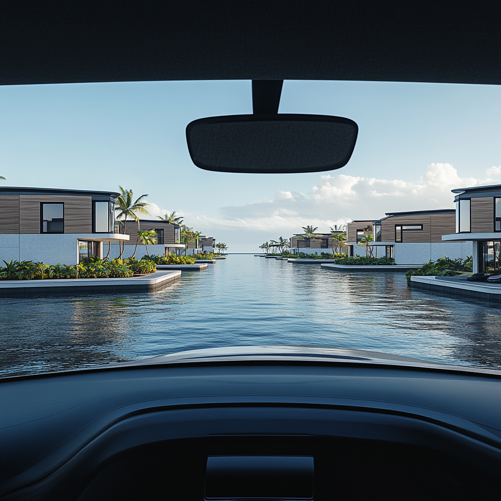 Sleek floating homes in Hawaii - A modern paradise.