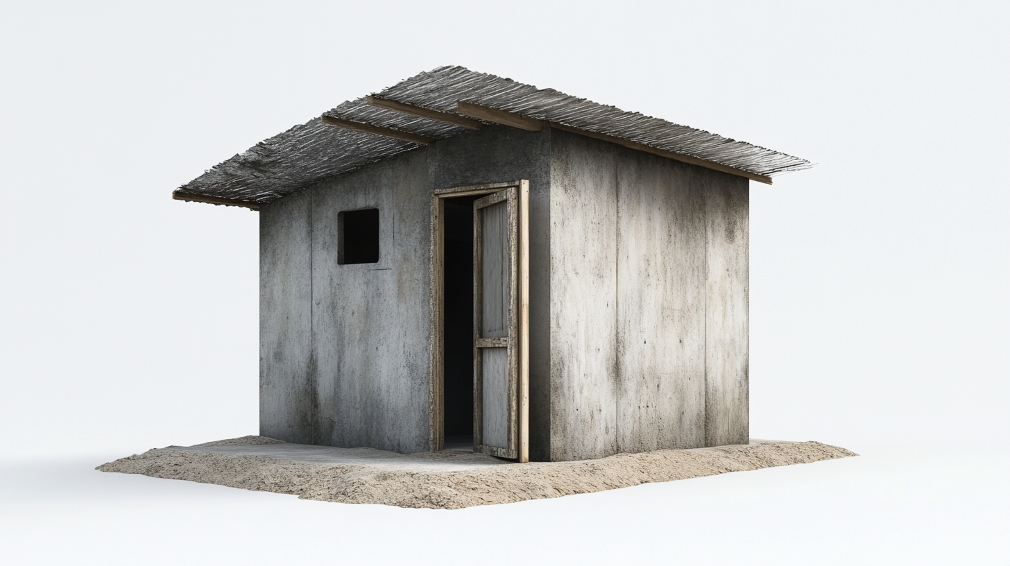 Small Industrial Mining Hut - Concrete, Sheet Metal, Wood