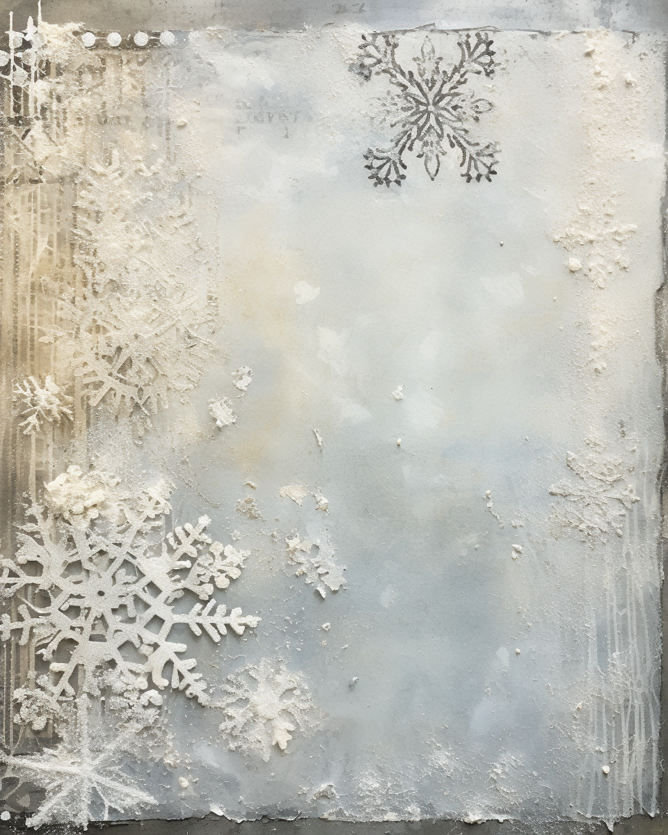 Snowflake and Lace Winter Collage