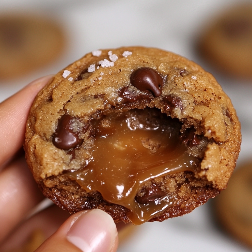 Soft, chewy cookies with gooey caramel and chocolate chips.