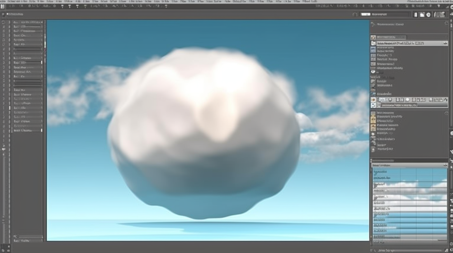 Soft, fluffy isolated cloud against transparent sky realistic image.