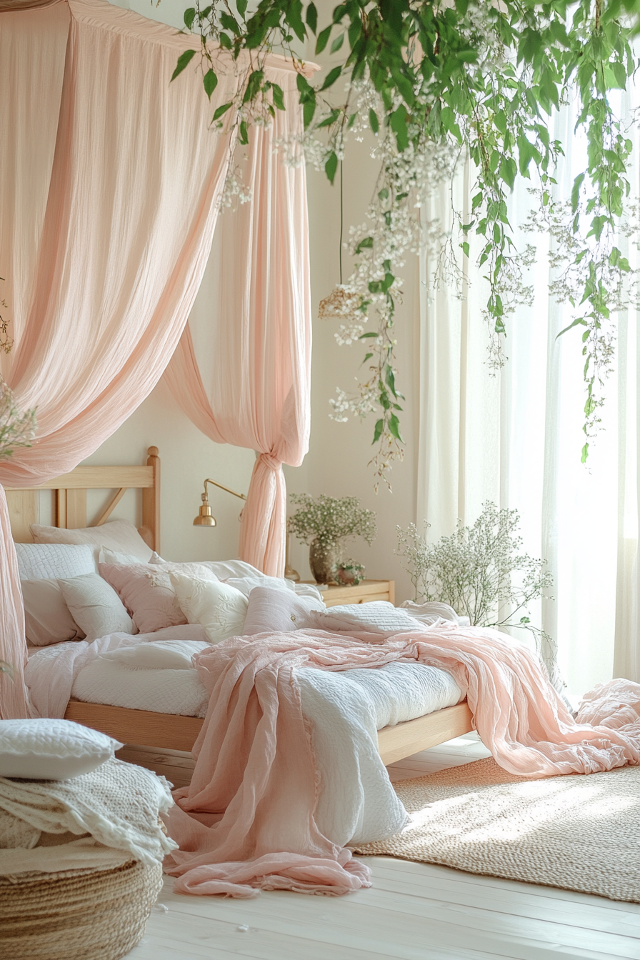 Soft Pastel Paradise Bedroom Serene Photo Idea