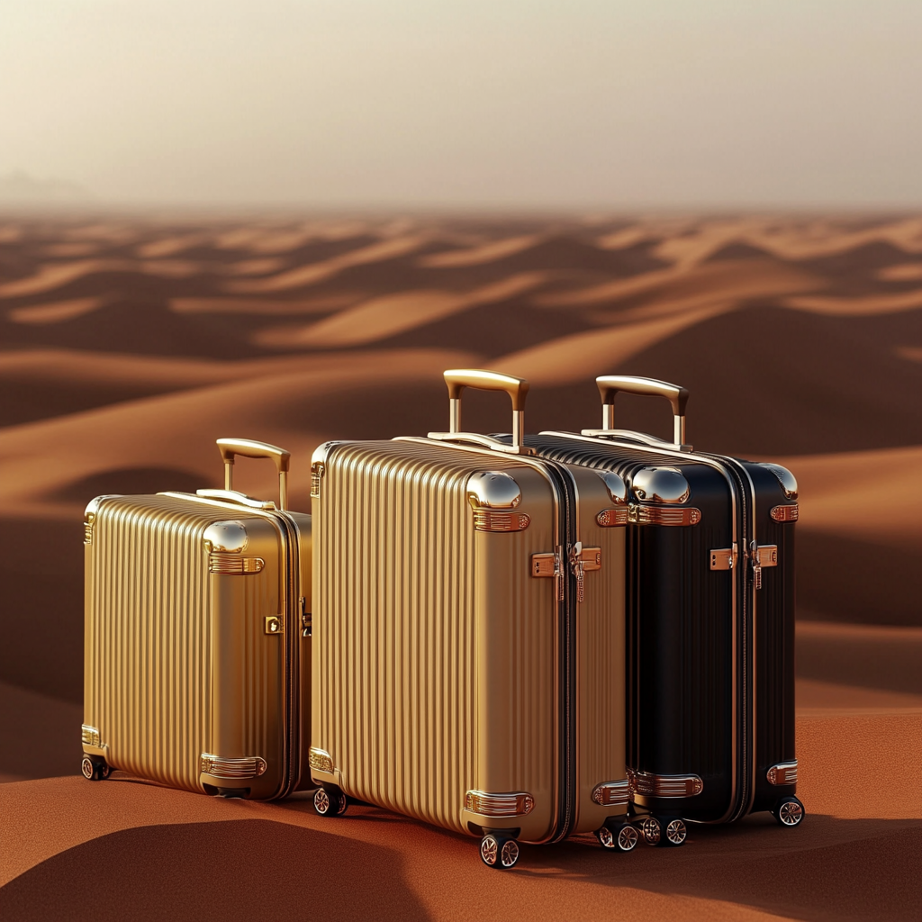 Sophisticated Saudi-inspired luxury luggage brand for travelers