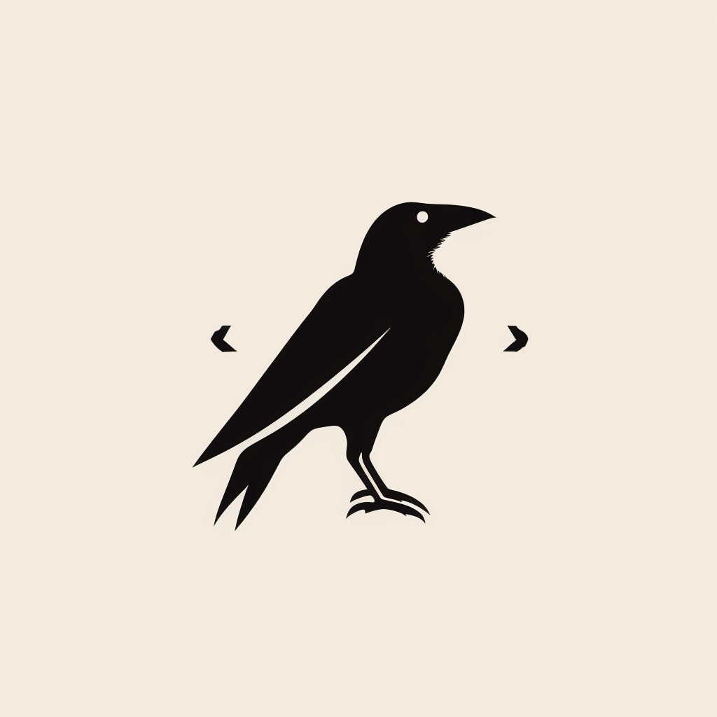 Sophisticated raven logo for indie publishing house.