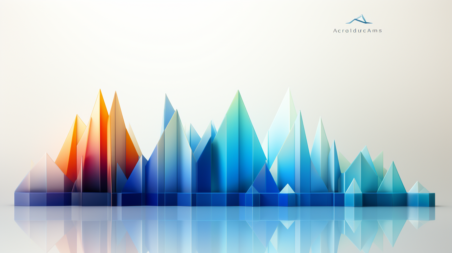 Sound waves turn into data streams in prism logo.