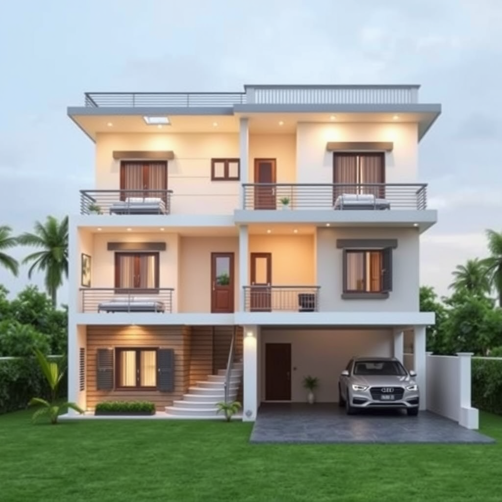 South-Facing House with Spacious Rooms and Greens