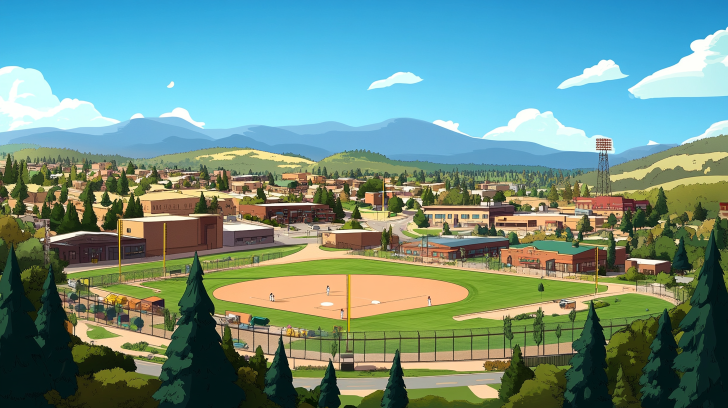 South Park style cartoon: Silicon Valley with hidden baseball.