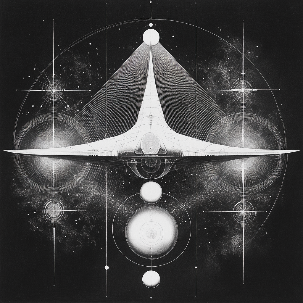 Spaceship's Journey Through Perfect Geometric World