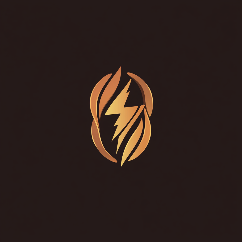 Split Coffee Bean: Energizing Logo for Premium Brand