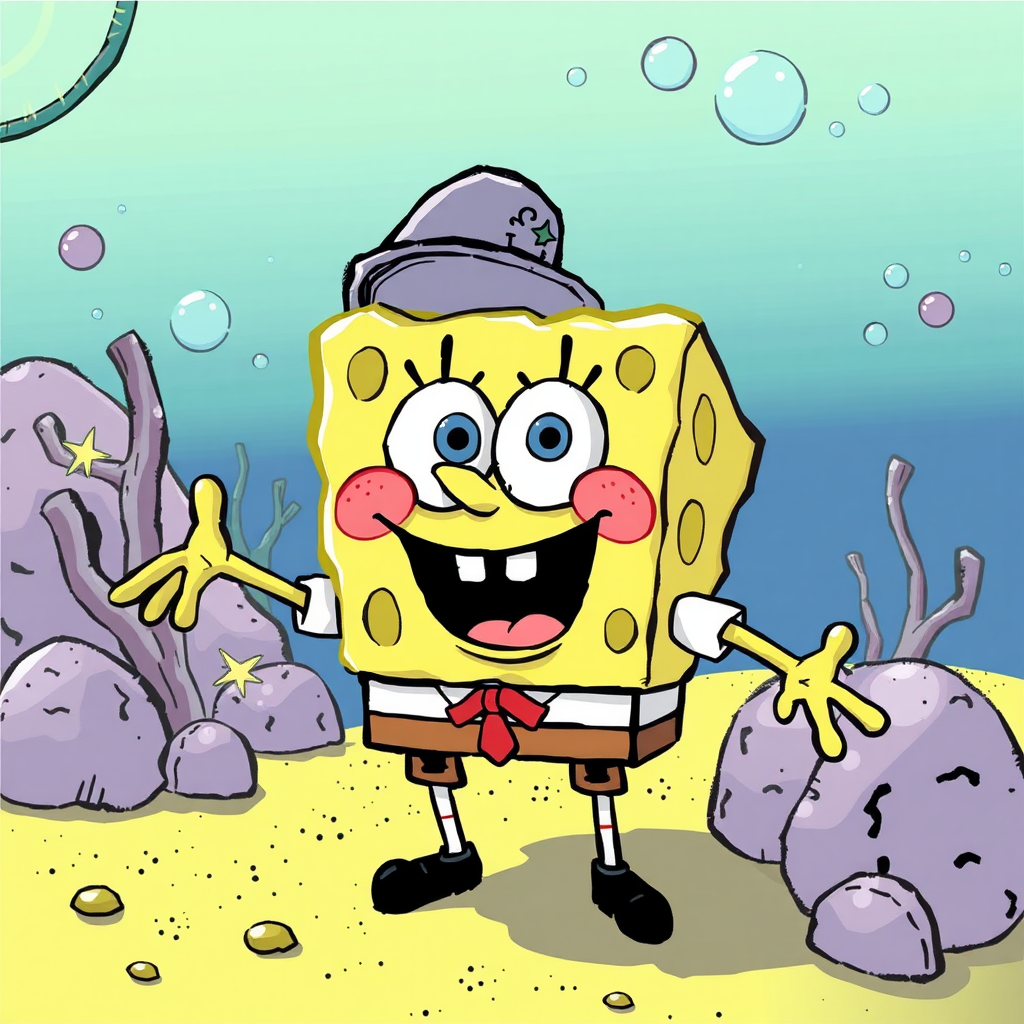 Spongebob Squarepants Cartoon Character Vector Illustration