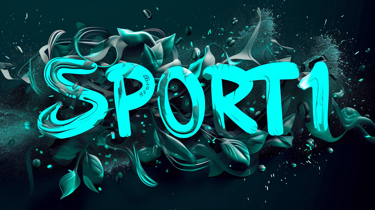 Sport1 logo on turquoise background