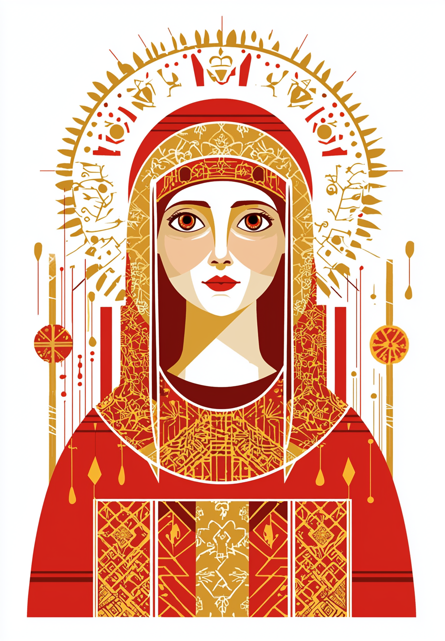 St. Lucy in Ancient Slavic Style, Tim Burton-Inspired