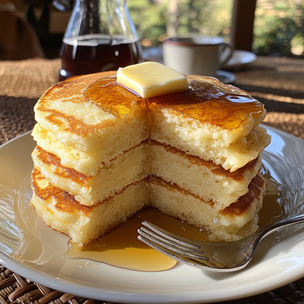 Stack of Buttermilk Pancakes: Fluffy, Golden Delight