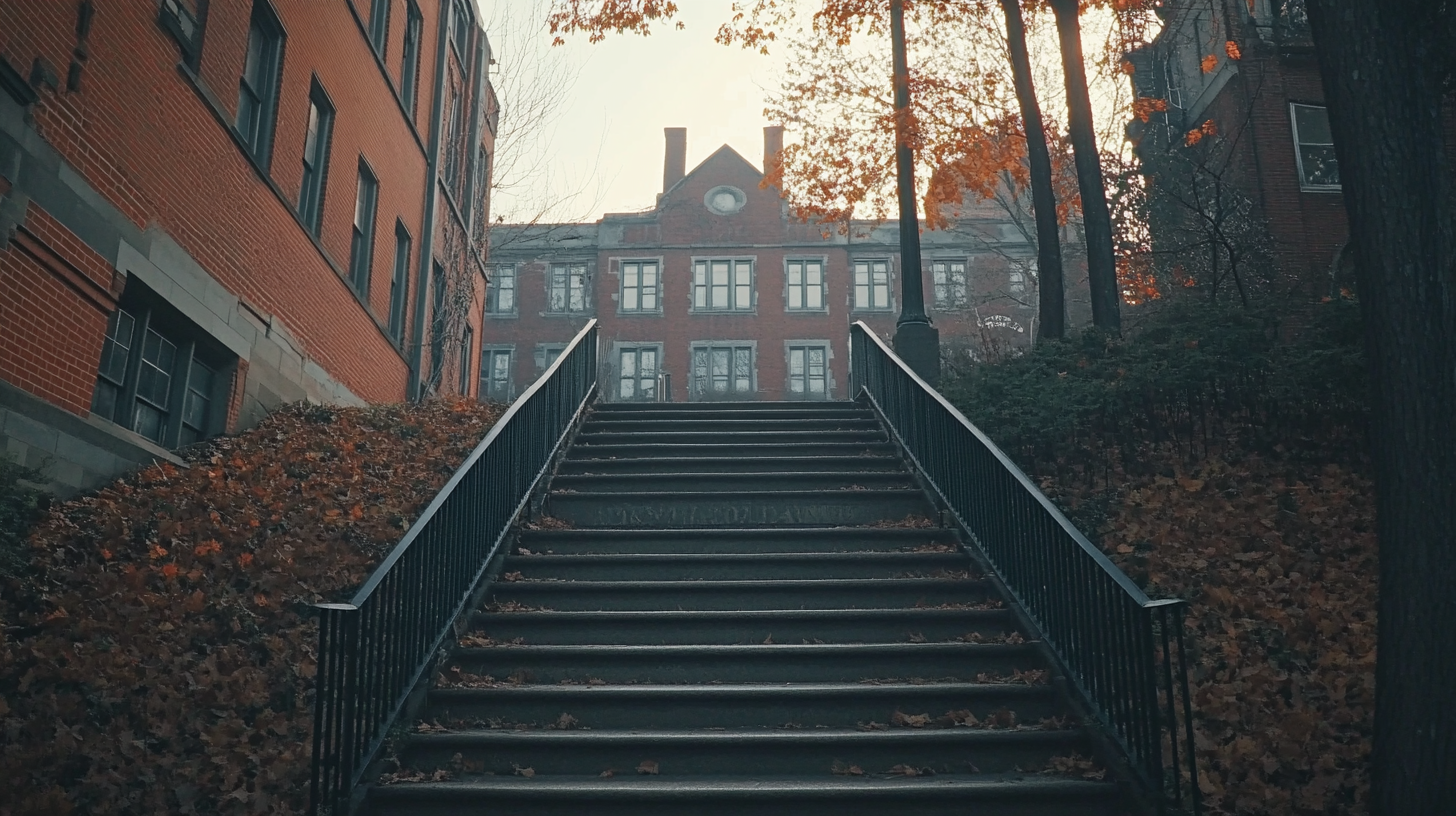 Stairs at Baltimore Hospital, 1860 America Morning