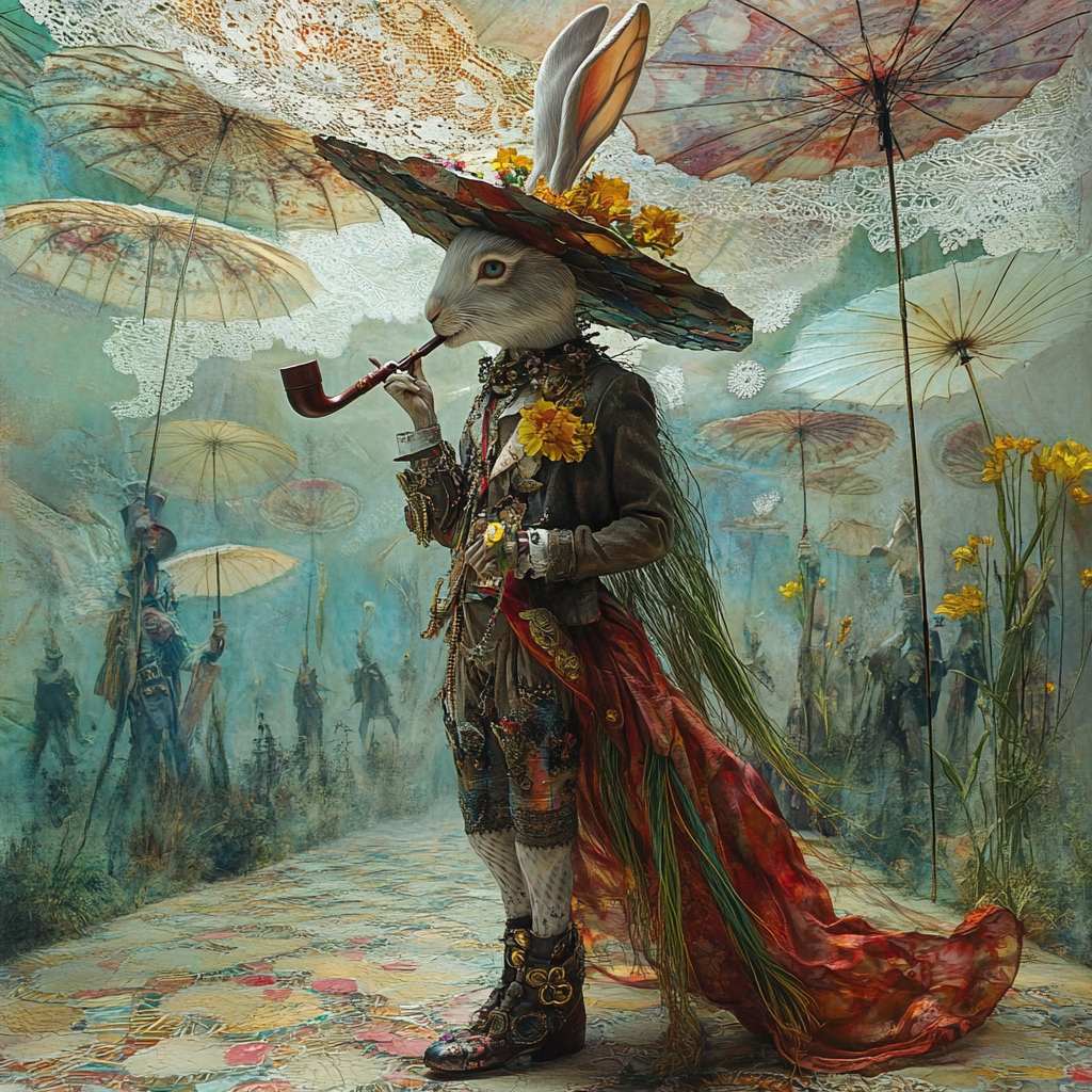 Steam Punk Rabbit in Magical Forest Wonderland