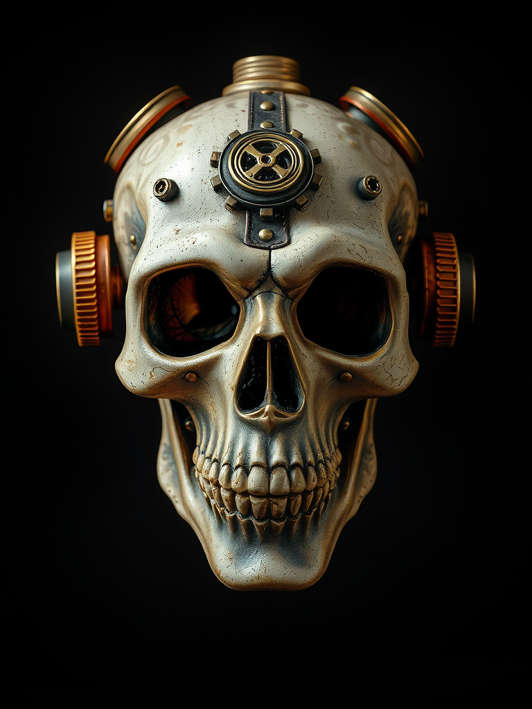 Steampunk skull mask accessory for Halloween costume