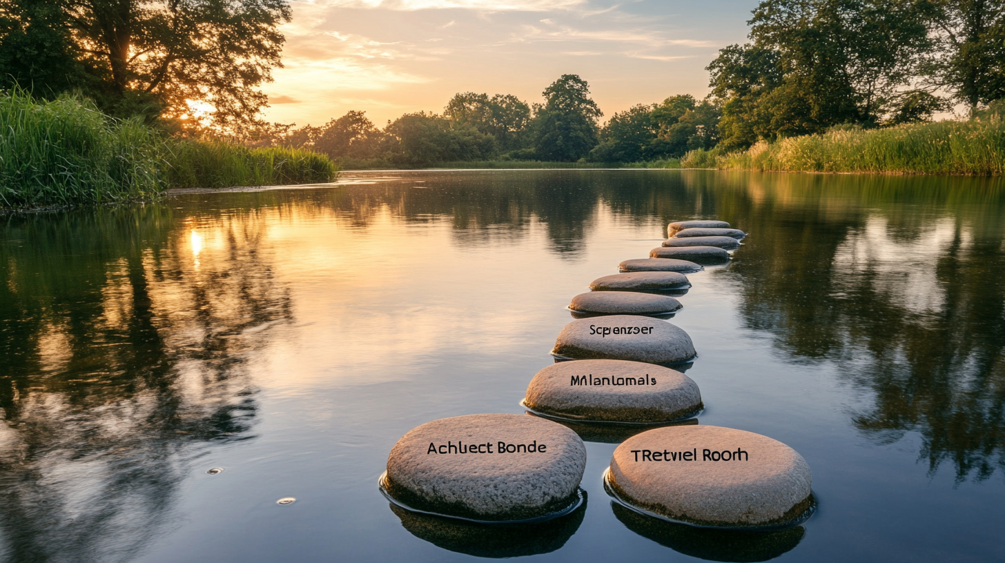 Stones with SMART attributes lead to peaceful shore.