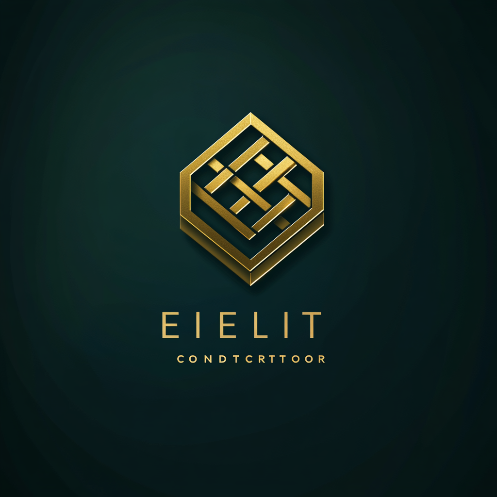 Strong, elegant logo for Elite Constructors with hardscaping elements.