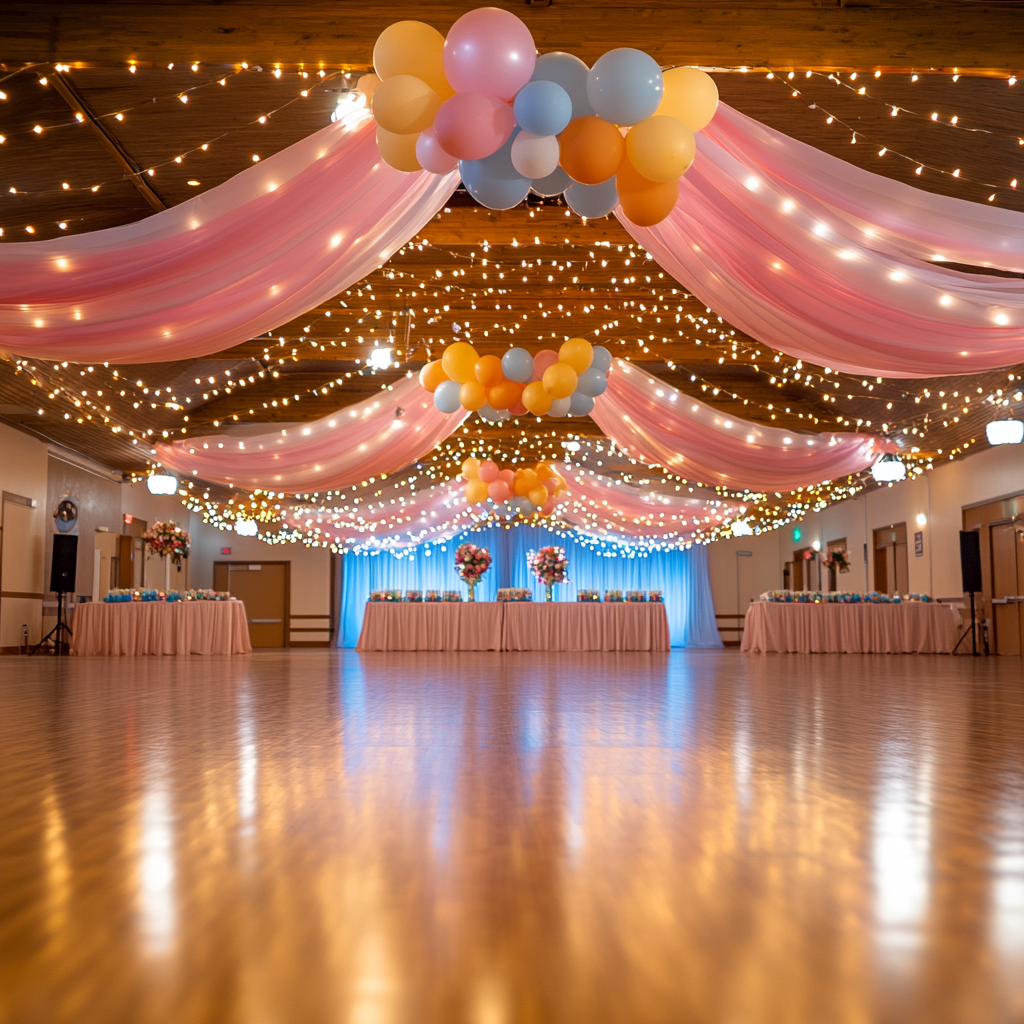 Stunning homecoming dance venue with panoramic view