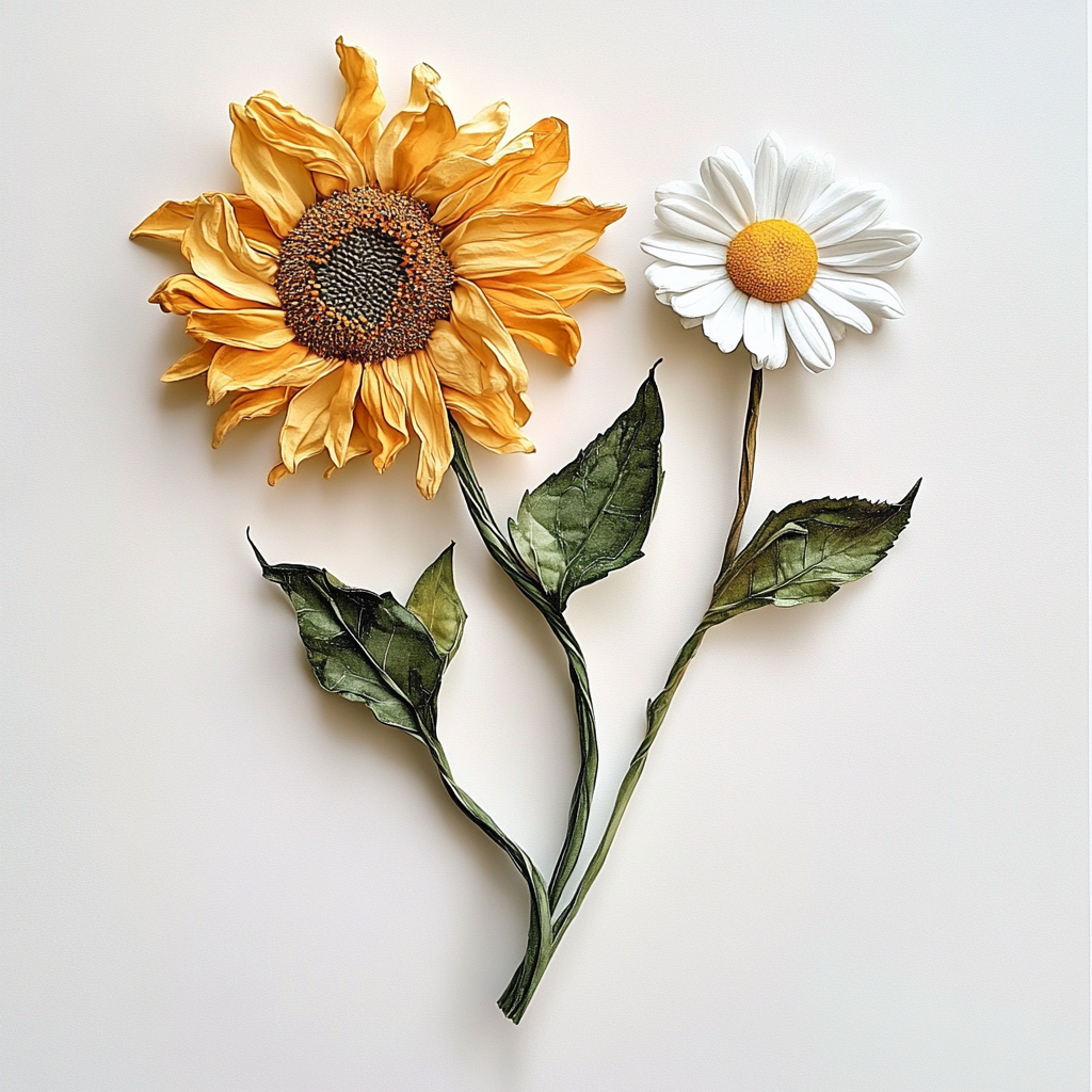 Sunflower and daisy