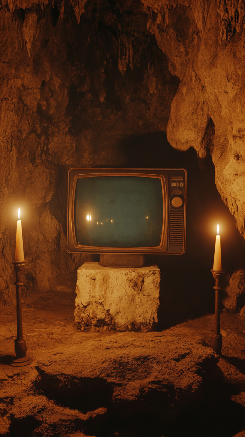 TV in Mysterious Cave