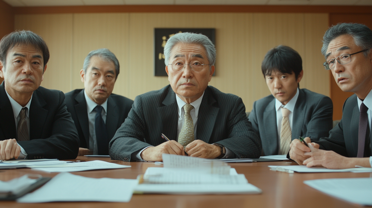 Taiwanese School Conference Room Meeting Table Setting