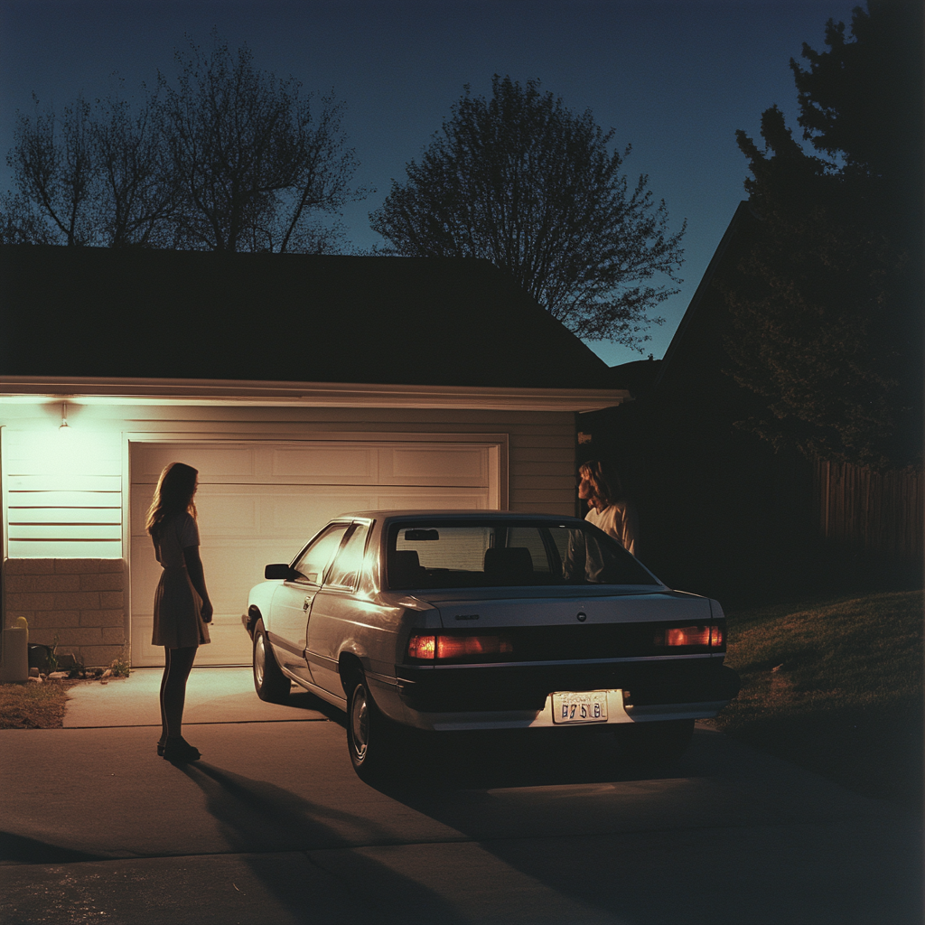 Teenage Girl Unveils New Car at Family Gathering