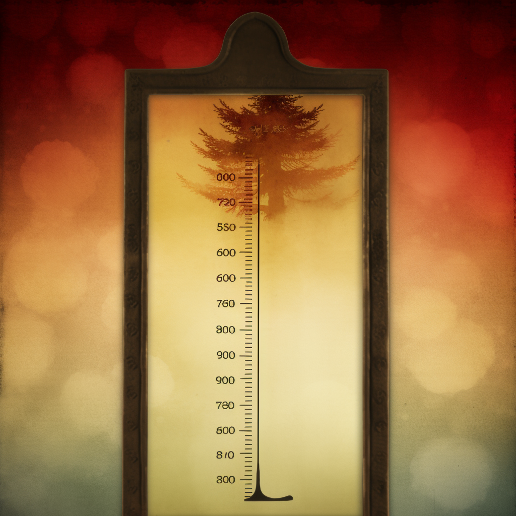 Temperature thermometer showing Celsius and Fahrenheit