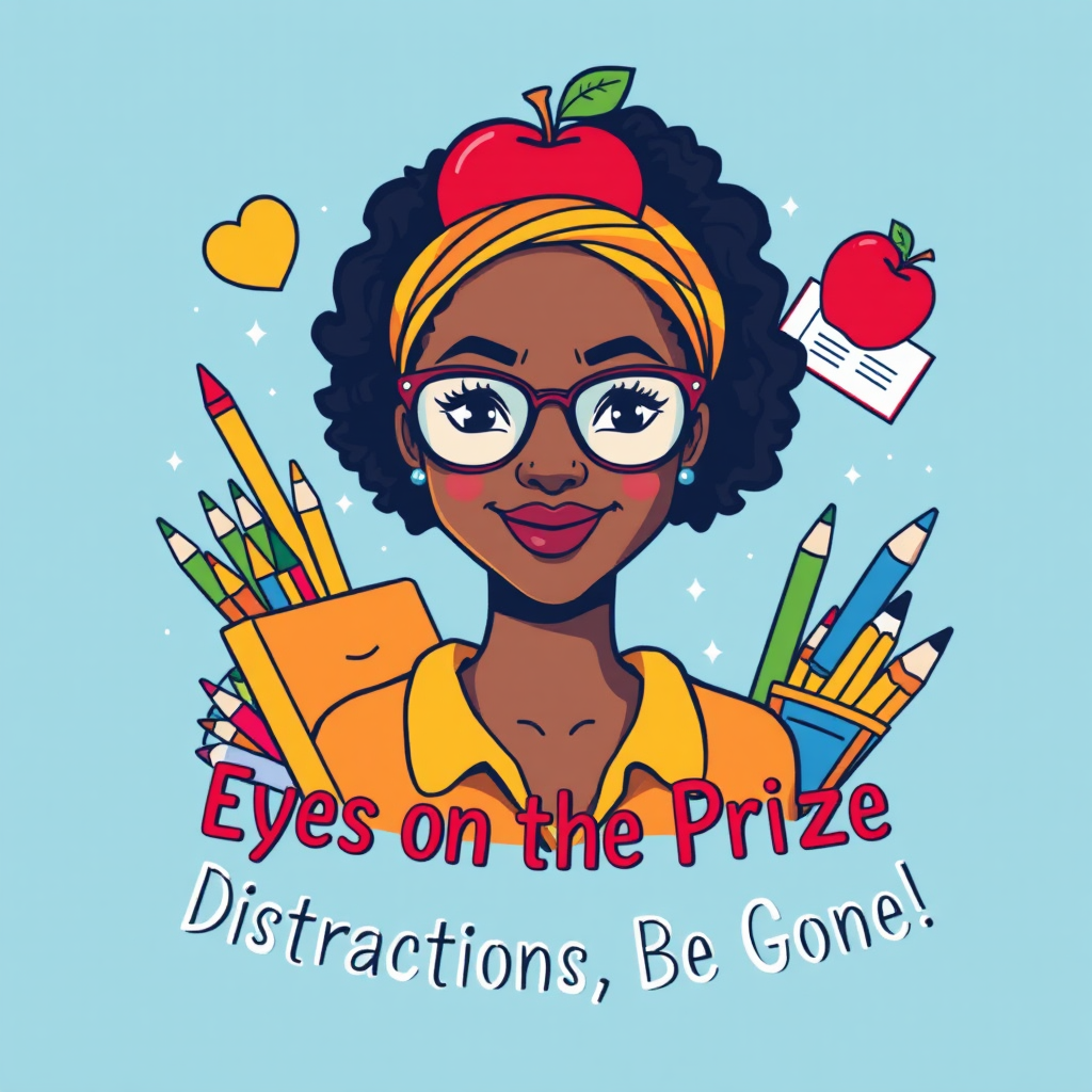 The American Teacher's Bright, Energetic T-shirt Design