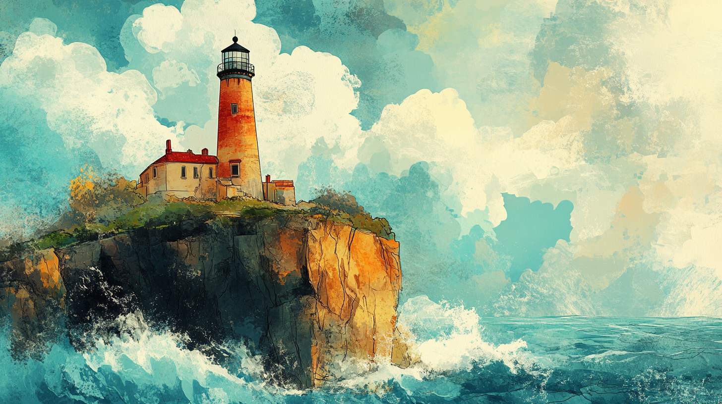 The Ancient Lighthouse on the Cliff