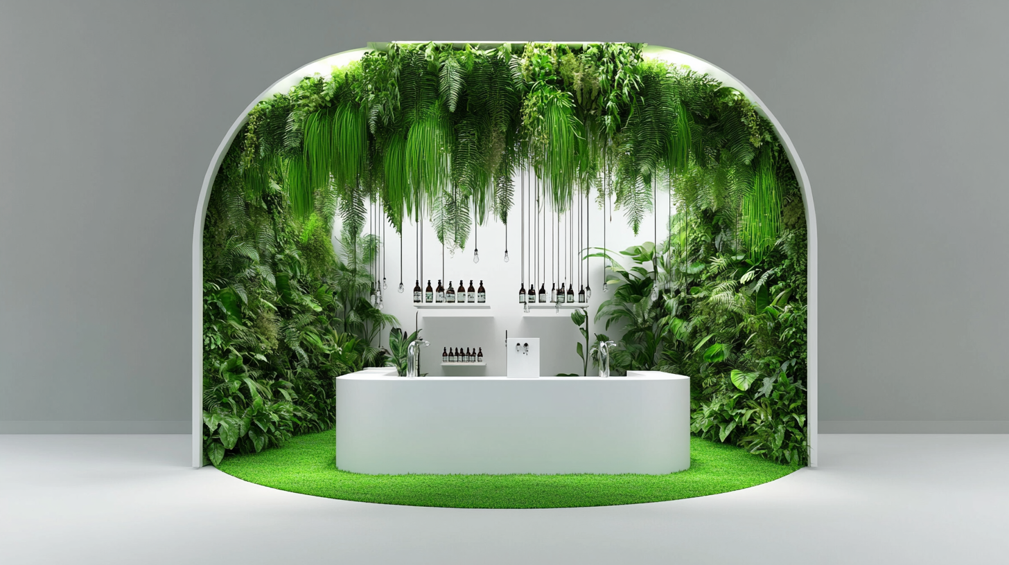 The Arboretum Island Pop-Up Booth with Greenery