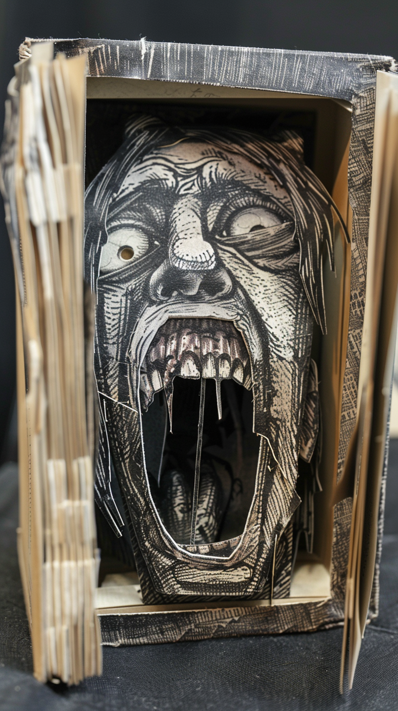 The Babadook pop-up book creating scary images