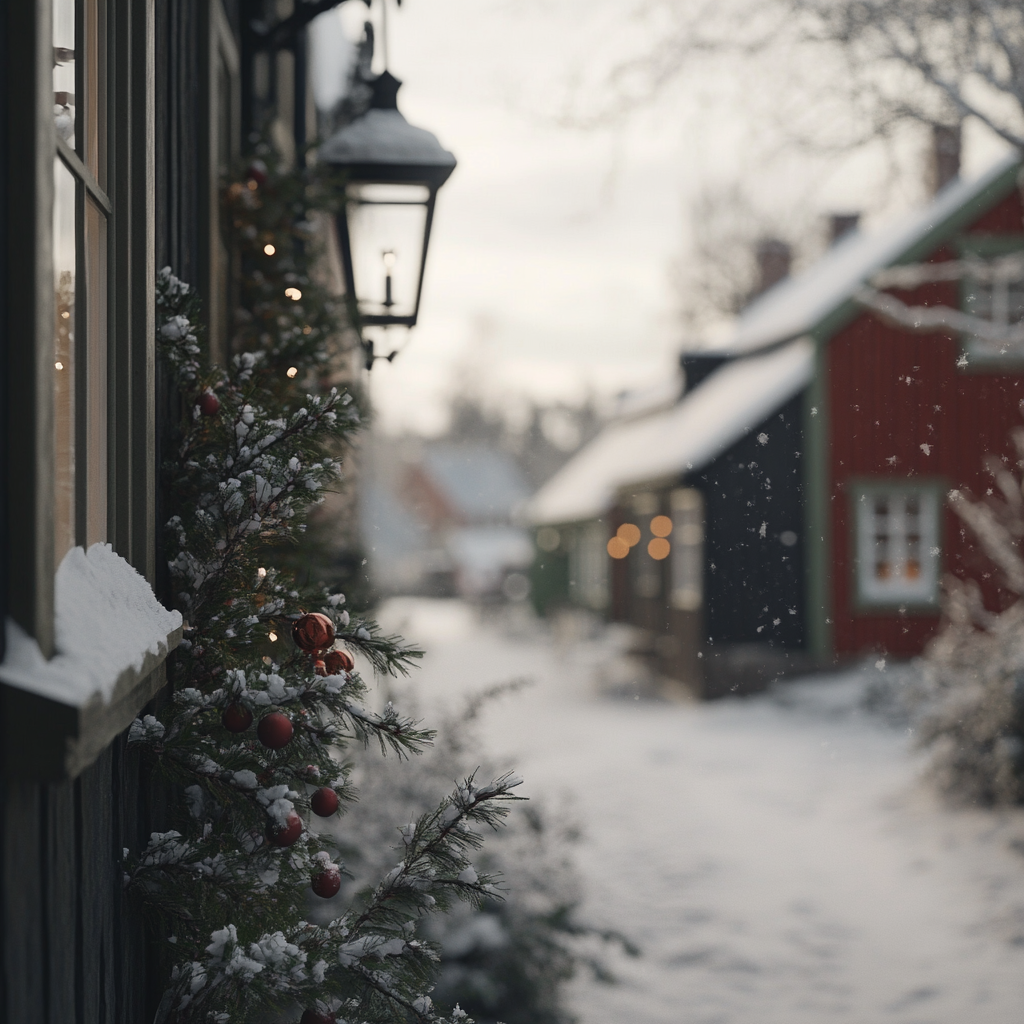 The Beautiful Winter Village in Nordic Countries