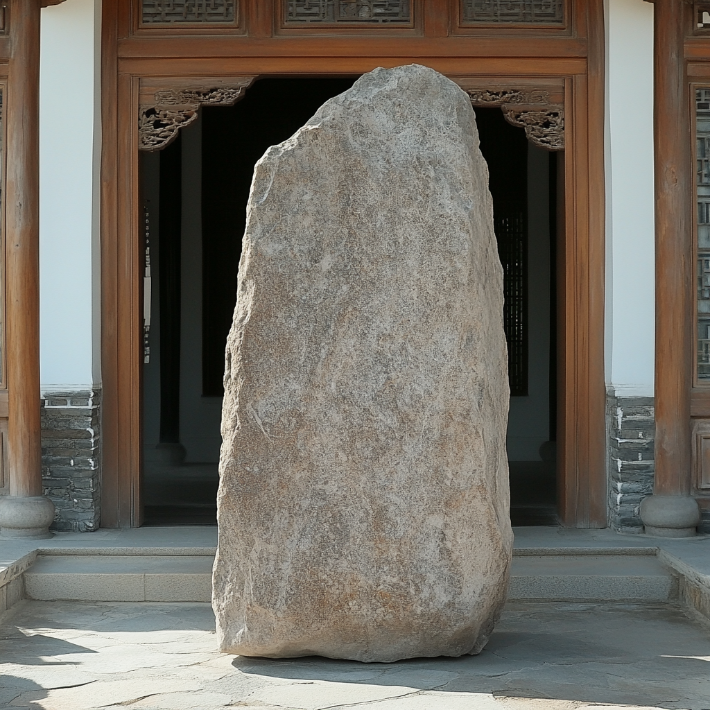 The Big Chinese Style Stone in Front